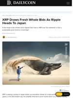 XRP Draws Fresh Whale Bids As Ripple Heads To Japan - DailyCoin