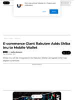 E-commerce Giant Rakuten Adds Shiba Inu to Mobile Wallet - U.Today