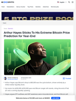 Arthur Hayes Makes Shocking Bitcoin Prediction For Year-End
