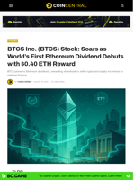 BTCS Inc. (BTCS) Stock: Soars as World’s First Ethereum Dividend Debuts with $0.40 ETH Reward