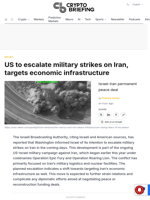 US to escalate military strikes on Iran, targets economic infrastructure