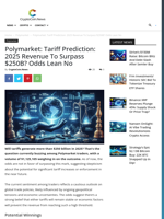 Polymarket: Tariff Prediction: 2025 Revenue to Surpass $250B? Odds Lean No - CryptoCoin.News
