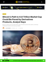 Bitcoin's Path to $10 Trillion Market Cap Could Pave by Derivatives