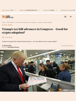 Trump’s tax bill advances in Congress - Good for crypto adoption?  - AMBCrypto