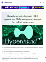 Hyperliquid price forecast: HIP-3 upgrade and CEO’s transparency crusade fuel bullish momentum - CoinJournal