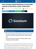 Sony Pushes Web3 Adoption in Asia With Launch of Soneium L2