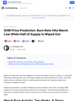 SHIB Price Prediction: Burn Rate Hits March Low While Half of Supply Is Wiped Out: Guest Post by Coinpaper.com | CoinMarketCap