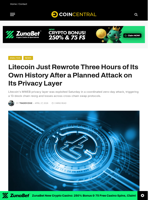 Litecoin Just Rewrote Three Hours of Its Own History After a Planned Attack on Its Privacy Layer - CoinCentral