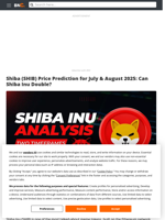 Shiba (SHIB) Price Prediction for July & August 2025: Can Shiba Inu Double?