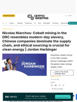 Nicolas Niarchos: Cobalt mining in the DRC resembles modern-day slavery, Chinese companies dominate the supply chain, and ethical sourcing is crucial for clean energy | Jordan Harbinger