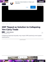XRP Tipped as Solution to Collapsing Yen Carry Trade - U.Today