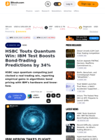 HSBC Touts Quantum Win: IBM Test Boosts Bond-Trading Predictions by 34% – Bitcoin News