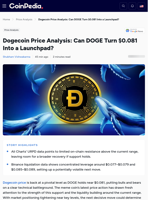 Dogecoin Price Analysis: Can DOGE Turn $0.081 Into a Launchpad?
