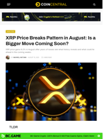 XRP Price Breaks Pattern in August: Is a Bigger Move Coming Soon? - CoinCentral