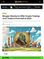 Morgan Stanley to Offer Crypto Trading on E-Trade in First Half