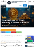 Strategy Expands Bitcoin Treasury With New Purchase | Live Bitcoin News