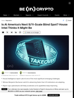 Is AI America's Next 9/11-Scale Blind Spot? House Intel Thinks It Might Be