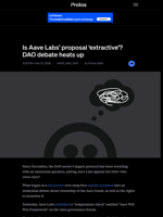 Is Aave Labs’ proposal ‘extractive’? DAO debate heats up