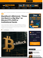 BlackRock’s Mitchnick: “Flows Are Back In A Big Way” As Bitcoin ETFs Shift To Institutional Hands