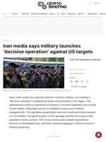 Iran media says military launches 'decisive operation' against US targets