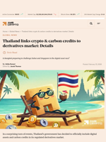 Thailand links crypto & carbon credits to derivatives market: Details - AMBCrypto