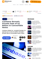 Coinbase Reveals Private Sale of $2 Billion in Convertible Notes – Crypto News Bitcoin News