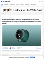 G-Knot unveils world’s first finger vein crypto wallet at KBW