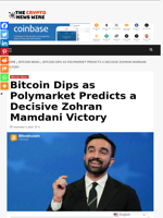 Bitcoin Dips as Polymarket Predicts a Decisive Zohran Mamdani Victory - The Crypto News Wire