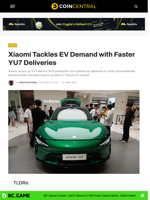 Xiaomi Tackles EV Demand with Faster YU7 Deliveries - CoinCentral