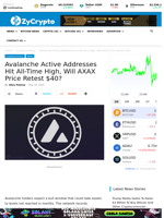 Avalanche Active Addresses Hit All-Time High, Will AXAX Price Retest $40? ⋆ ZyCrypto