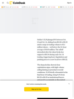 XLM Suffers Massive Sell-Off on Heavy Volume Spike