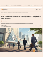 Will Ethereum staking in ETFs propel ETH's price to new heights? - AMBCrypto