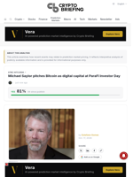 Michael Saylor pitches Bitcoin as digital capital at ParaFi Investor Day