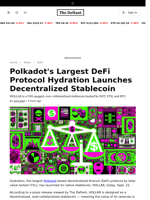 Polkadot's Largest DeFi Protocol Hydration Launches Decentralized Stablecoin - 