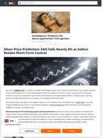 Silver Price Prediction: XAG Falls Nearly 6% as Sellers Retake Short-Term Control - Brave New Coin