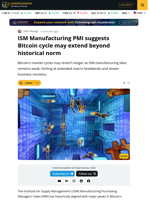 ISM Data Hints Bitcoin Cycle Could Last Longer Than Usual