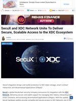 SecuX and XDC Network Unite To Deliver Secure, Scalable Access to the XDC Ecosystem