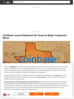 Coinbase Leaves Delaware for Texas in Major Corporate Move - Brave New Coin