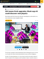 Grok's Next Model to Finish Training in Weeks
