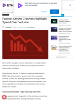 Fastest Crypto Crashes Highlight Speed Over Volume - ETHNews