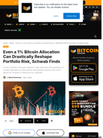 Even A 1% Bitcoin Allocation Can Drastically Reshape Portfolio Risk, Schwab Finds