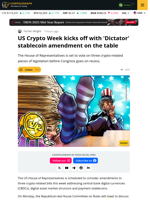 US Lawmakers Address Crypto Bills: ‘Dictator’ Coins And Other Provisions