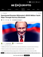 How a Russian Billionaire Slipped Through Hormuz Blockade