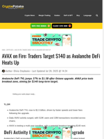 AVAX on Fire: Traders Target $140 as Avalanche DeFi Heats Up