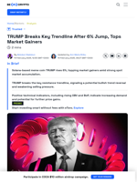 TRUMP Price Surges 6%, Breaks Key Resistance Line