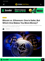 Bitcoin vs. Ethereum: One Is Safer, But Which One Makes You More Money? - CoinCentral
