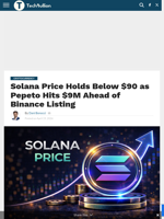 Solana Price Holds Below $90 as Pepeto Hits $9M Ahead of Binance Listing - TechBullion