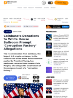 Coinbase's Donations to White House Ballroom Prompt 'Corruption Factory' Allegations – Crypto News Bitcoin News
