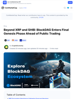 Beyond XRP and SHIB: BlockDAG Enters Final Genesis Phase Ahead of Public Trading: Guest Post by CryptoEconomy | CoinMarketCap