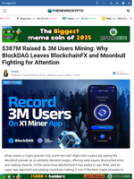 $387M Raised & 3M Users Mining: Why BlockDAG Leaves BlockchainFX and Moonbull Fighting for Attention